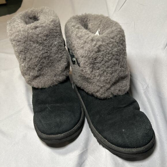 UGG Ellee Marylin Women Shearling Cuff Black 1001672 Shoes/Boots Size 6 - Picture 9 of 11